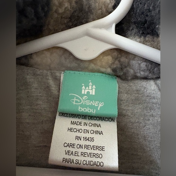 Disney Baby Mickey Mouse Black and Cream Plaid Fleece Vest 0/3 Months - Picture 3 of 4